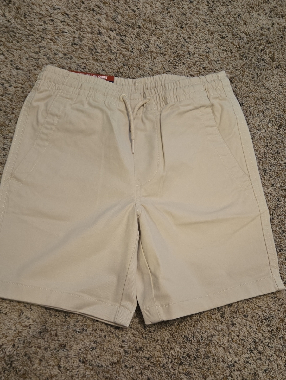 Boys M 8 Beige Drawstring Shorts